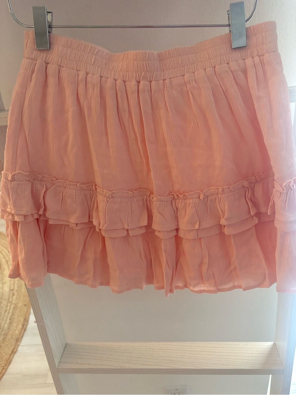 Impeccable Pig Peach Ruffle Tiered Skirt - Women